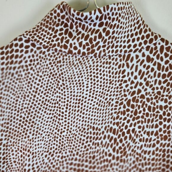 J. McLaughlin Bedford Dress Quarter-zip Mock-neck Spotted Animal Print Large - Picture 5 of 13